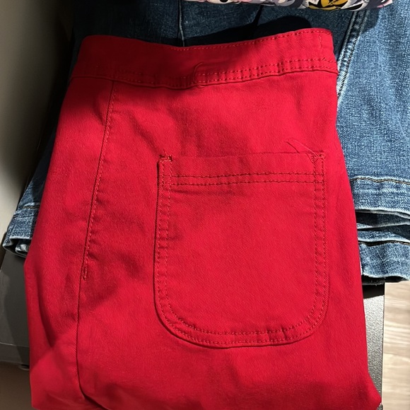 Maroon/Red Flare Jeans - Picture 3 of 5